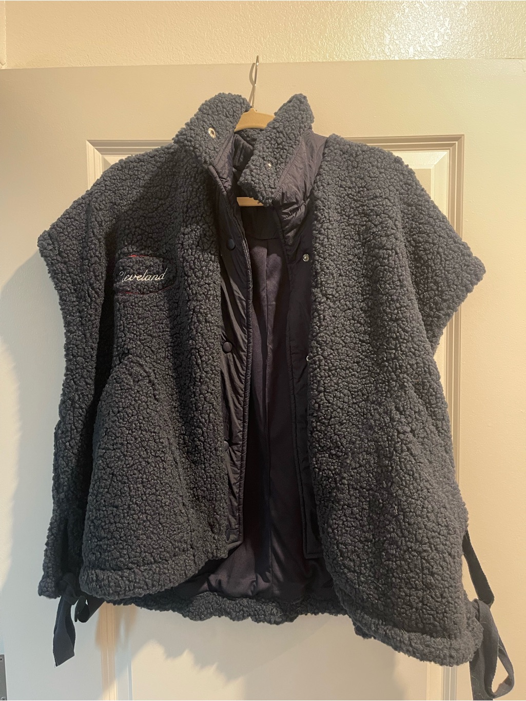 Cleveland Navy Sherpa Quilted Vest - Cozy Layering Vest — image 2 of 3